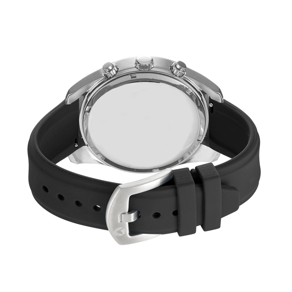 Lansdowne SS Case w/ Black Dial Black Silicone Strap - Maxum Watches ...